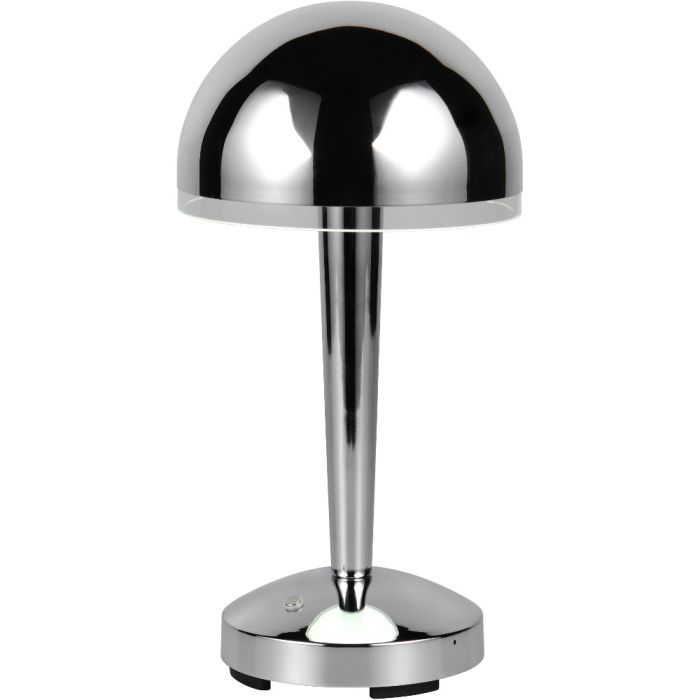 Trio Mendorez R54541106 chroom kleurige tafellamp op batterijen