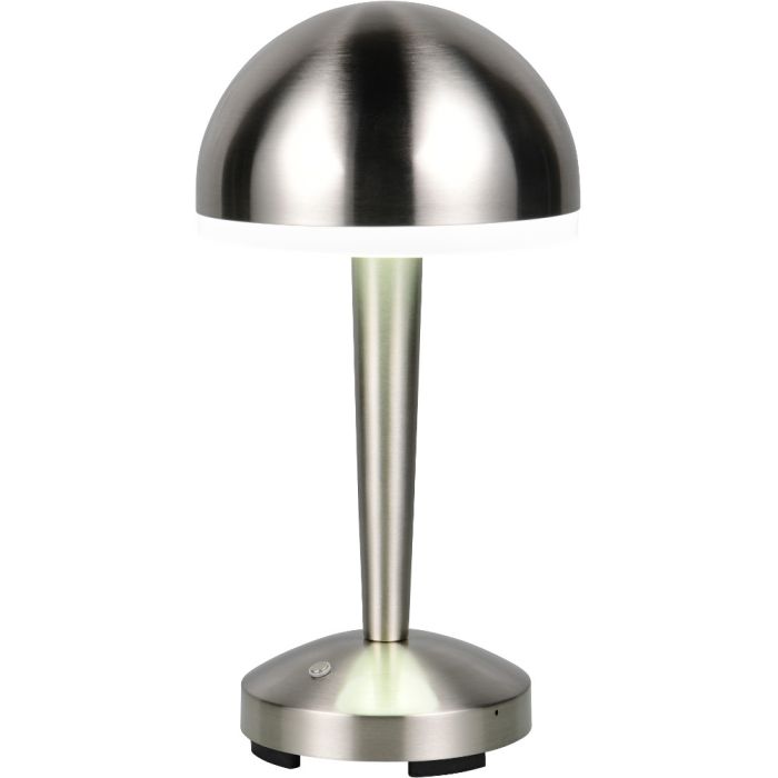 Trio Mendorez R54541107 staal kleurige tafellamp op batterijen