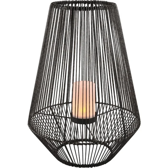 Trio Mineros R55256911 grijze tafellamp met solar