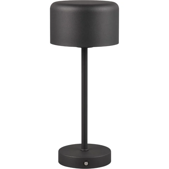 Trio Jeff R59151132 mat zwarte tafellamp op batterijen