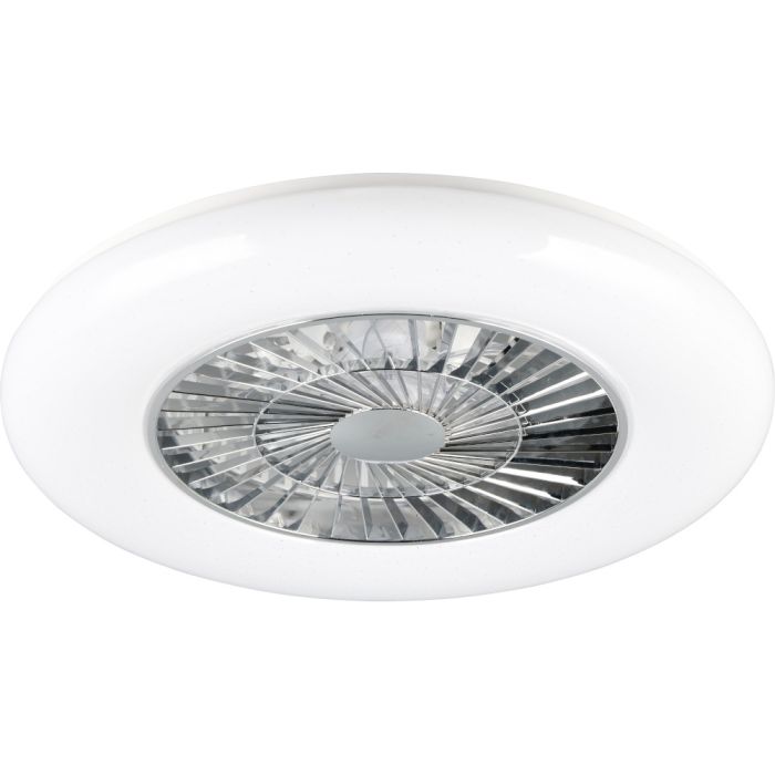 Reality Visby R62402106 wit met chroomkleurige plafondventilator