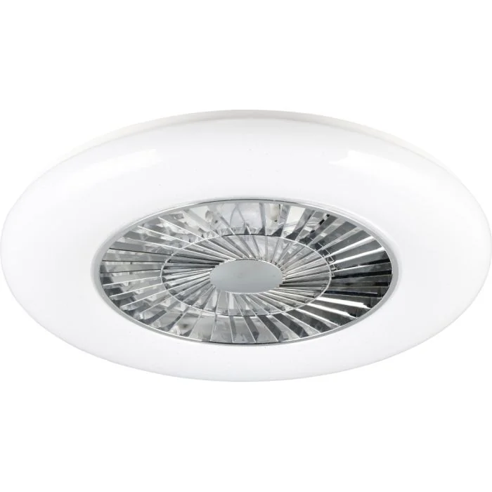 Reality Visby R62402106 wit met chroomkleurige plafondventilator