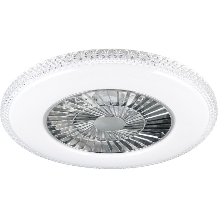 Reality Harstad R62412106 wit met chroomkleurige plafondventilator