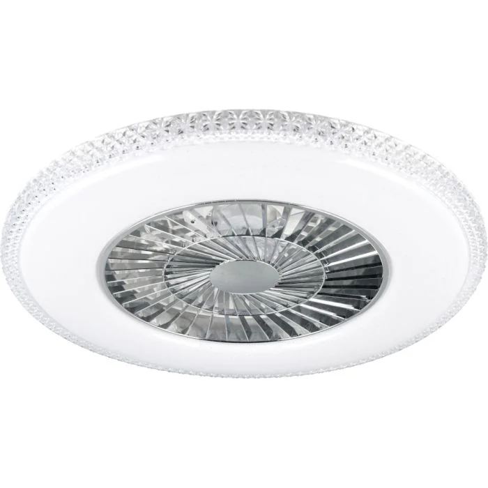 Reality Harstad R62412106 wit met chroomkleurige plafondventilator