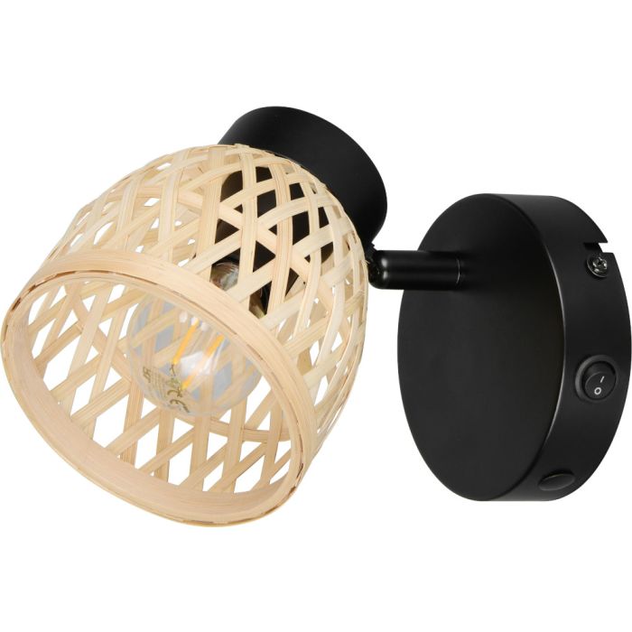Casalum Laurent R86091732 wandspot met gevlochten bamboe kap
