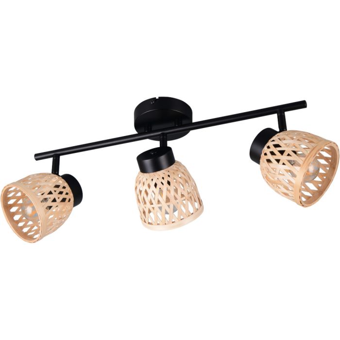 Casalum Laurent R86093032 zwarte spot met gevlochten bamboe kapjes