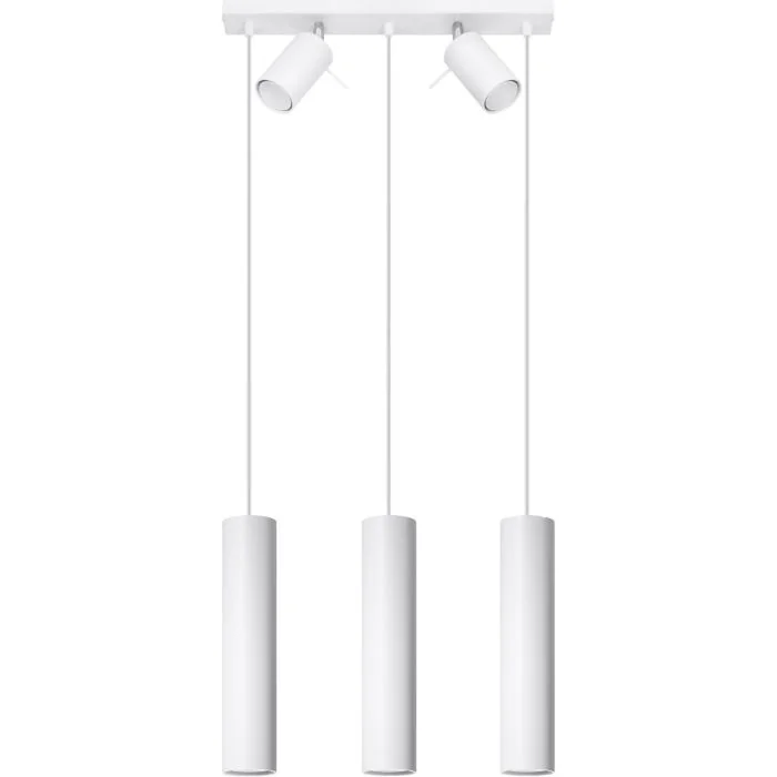 Sollux Ring SL.1098 witte hanglamp met plafondspots