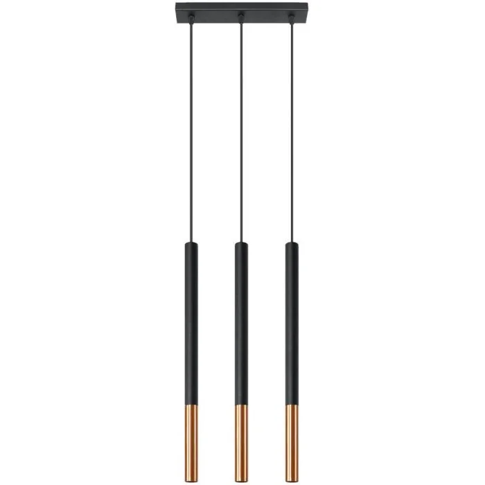 Sollux Mozaica SL.0889 zwart met koper hanglamp
