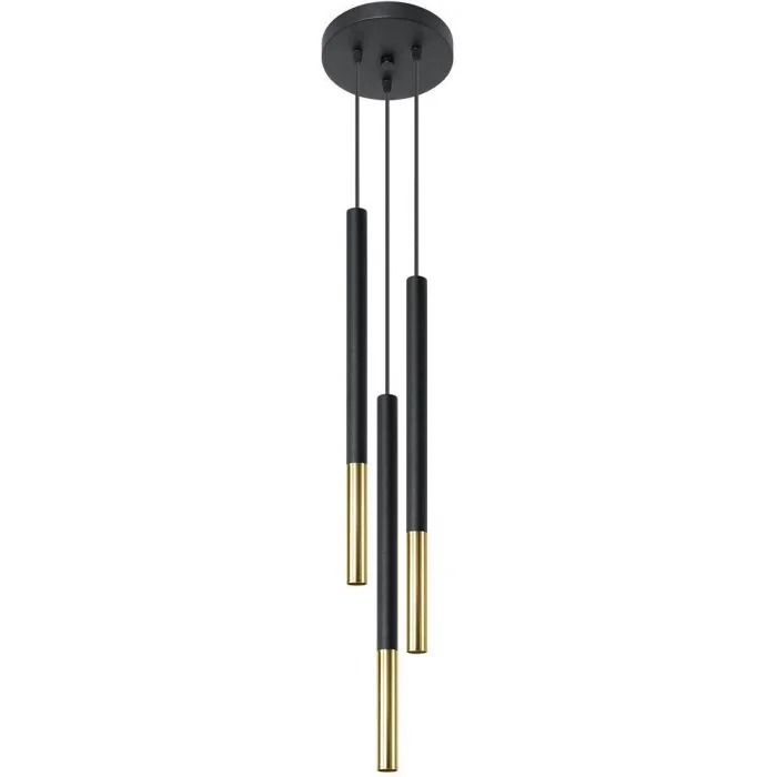 Sollux Mozaica SL.0893 zwart met goud kleurige hanglamp