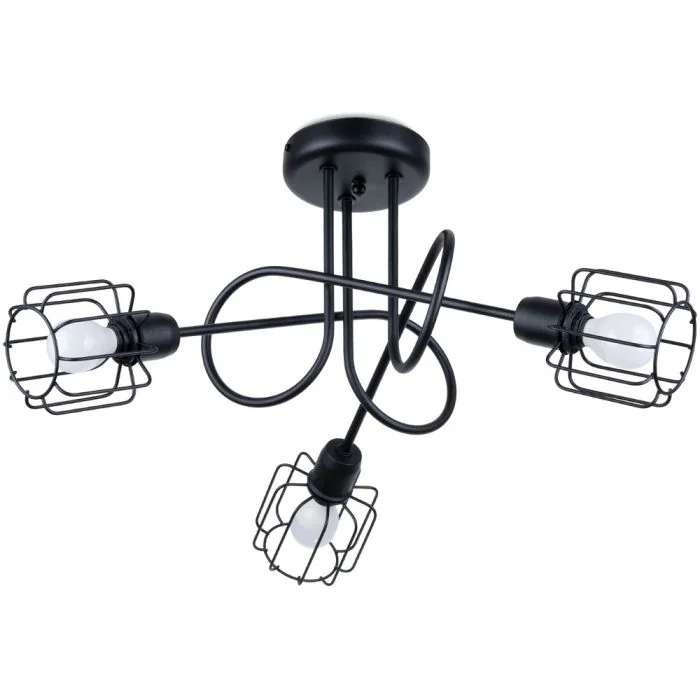 Sollux Beluci SL.1118 zwart metalen plafondlamp