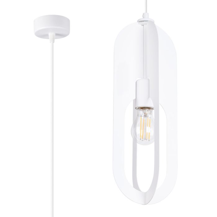 Sollux Nicus SL.1360 wit metalen hanglamp