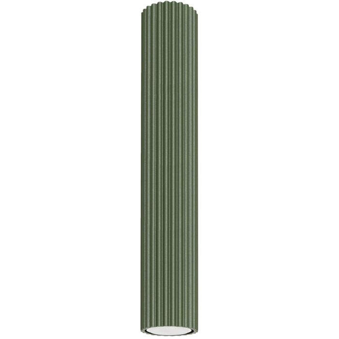 Sollux Karbon SL.1609 olijf groene geribbelde plafondlamp