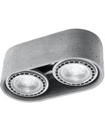 Sollux Basic SL.0882 betonnen plafondlamp
