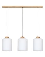 Britop Zefir 111860374 eikenhouten hanglamp met opaal glas