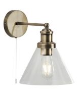 Searchlight Pyramid 1277AB antiek brons kleurige wandlamp