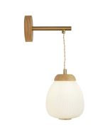 Searchlight Ella 31412-1NA opaal glazen hangende wandlamp