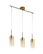 Searchlight Duo 3303-3CP Champagne kleurige hanglamp