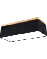 Britop Vertiga 34513474 zwarte plafonniere met eikenhout