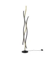Trio Blaze 441210308 mat messing gebogen vloerlamp
