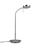 Trio Monza 523310107 staal kleurige tafellamp