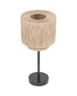 Trio Smilla 566800136 jute tafellamp met rotan uitstraling