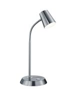 Trio Narcos 573190107 staal kleurige tafellamp met design lichtbron