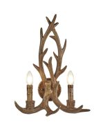 Searchlight Stag 6412-2BR wandlamp in de vorm van een gewei