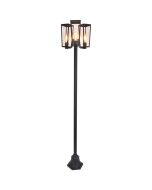 Lutec Pine 7196603012 mat zwarte lantaarnpaal