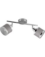 Trio Arosa 812100206 chromen spot met grijs textiel