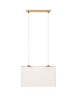 Britop Boho 872910274 eikenhouten hanglamp met linnen kap
