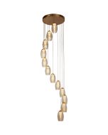 Searchlight Cyclone 97291-12CP champagne kleurige hanglamp