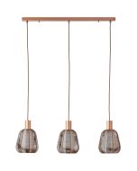 Brilliant Wallace 99865/23 mokka bruine hanglamp met drie kappen