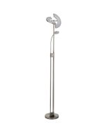 Searchlight Gio EU1024SNCC staal kleurige uplighter met leeslamp