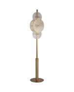 Searchlight Wagon Wheel EU88212-6BZ messing vloerlamp met glas