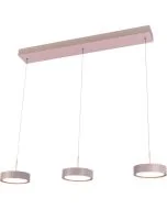 Freelight Alieno H3403C creme kleurige langwerpige hanglamp met drie schijfvormige pendels