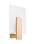 Sollux Lappo SL.1094 wandlamp natuurhout mat glas