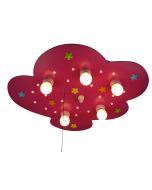 Niermann bloemenwolk 760 plafondlamp magenta