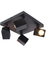 Freelight Quadro PL3344Z zwarte spot van metaal