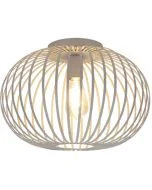 Freelight Aglio PL7840C creme kleurige plafonniere van dunne reepjes metaal