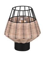 Trio Borka R51261036 tafellamp met rotan vlechtwerk