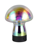 Reality Dooley R54981153 iriserend glazen oplaadbare tafellamp