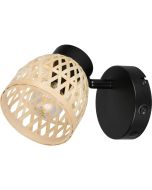 Casalum Laurent R86091732 wandspot met gevlochten bamboe kap