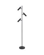 Freelight Undici S3703Z zwarte vloerlamp met drie spotjes voor 35mm GU10 lampen