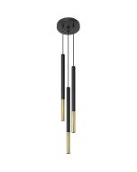 Sollux Mozaica SL.0893 zwart met goud kleurige hanglamp