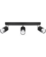 Sollux Nero SOL1066 mat zwarte spot met chroom