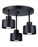 Sollux Savar SL.1131 mat zwarte plafondlamp