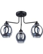 Sollux Fillan SL.1144 zwart rookglazen plafondlamp