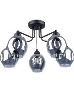Sollux Fillan SL.1145 zwart rookglazen plafondlamp