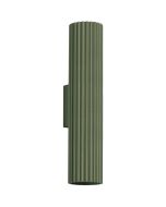 Sollux Karbon SL.1615 olijfgroene geribbelde updown wandlamp