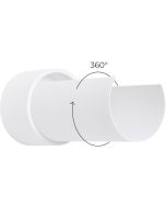 Sollux Flash SL.1676 witte wandlamp met draaibaar deel